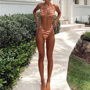 Princess Polly Layla Triangle Bikini Top Brown